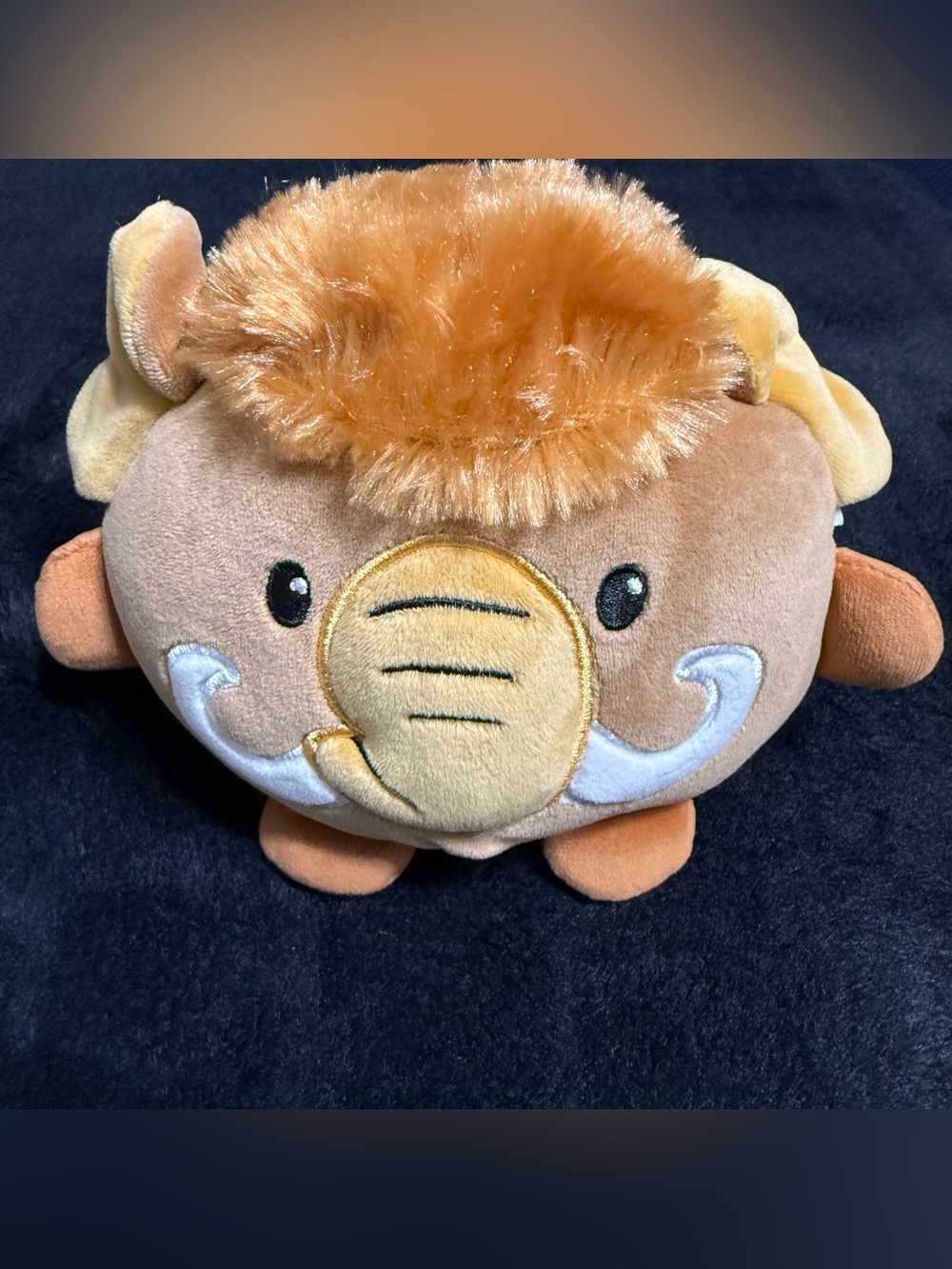 💞4/$35-Animal Adventure Mammoth Plush Round Stuffed Animal Tan Woolly Mammoth